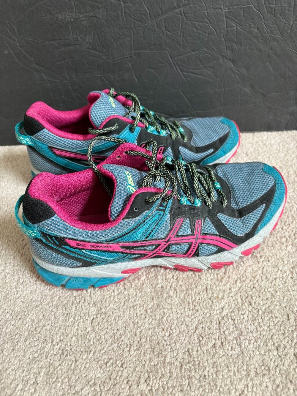 Asics Gel-Sonoma Trail Running Hiking Shoes Women's Size 9 Blue Pink T4F7N